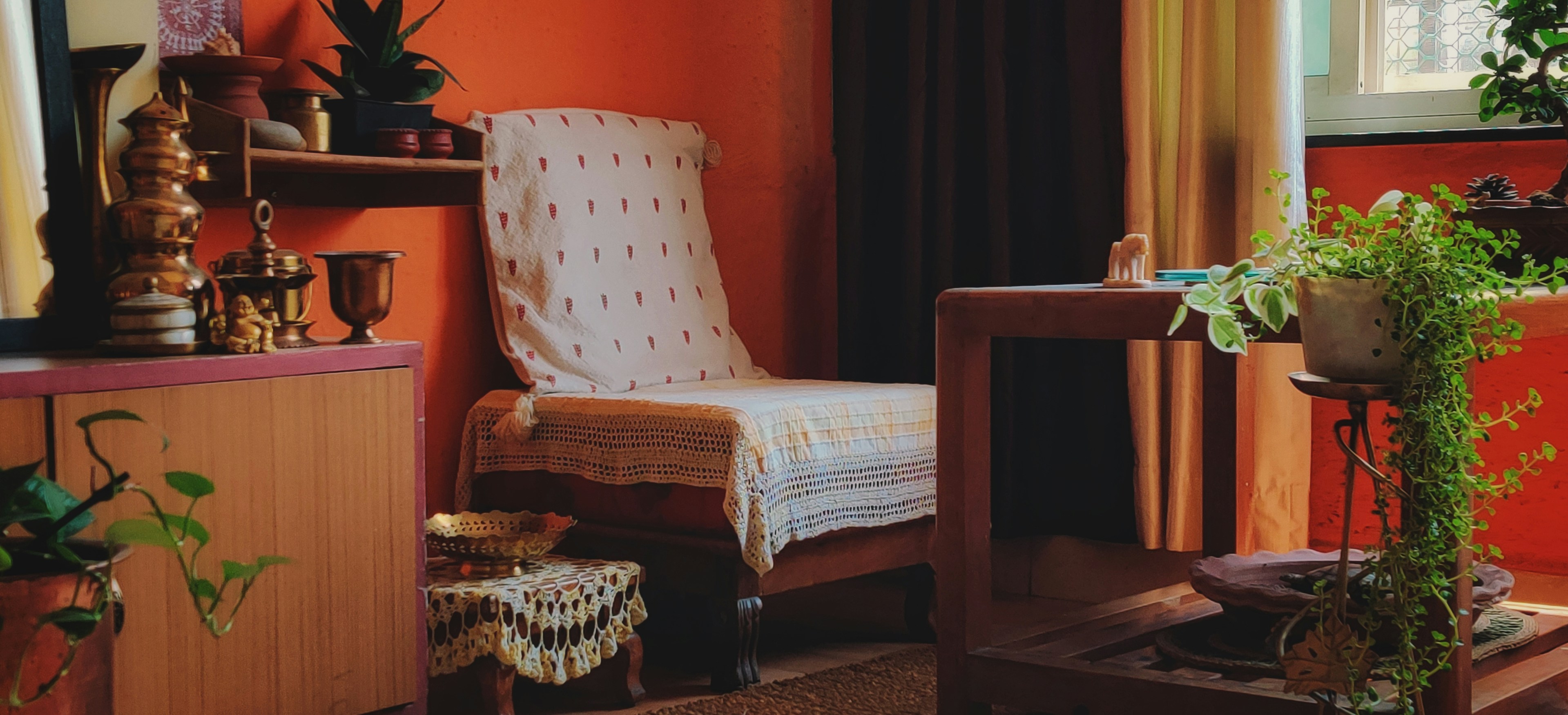 white and brown floral throw pillow on brown wooden chair