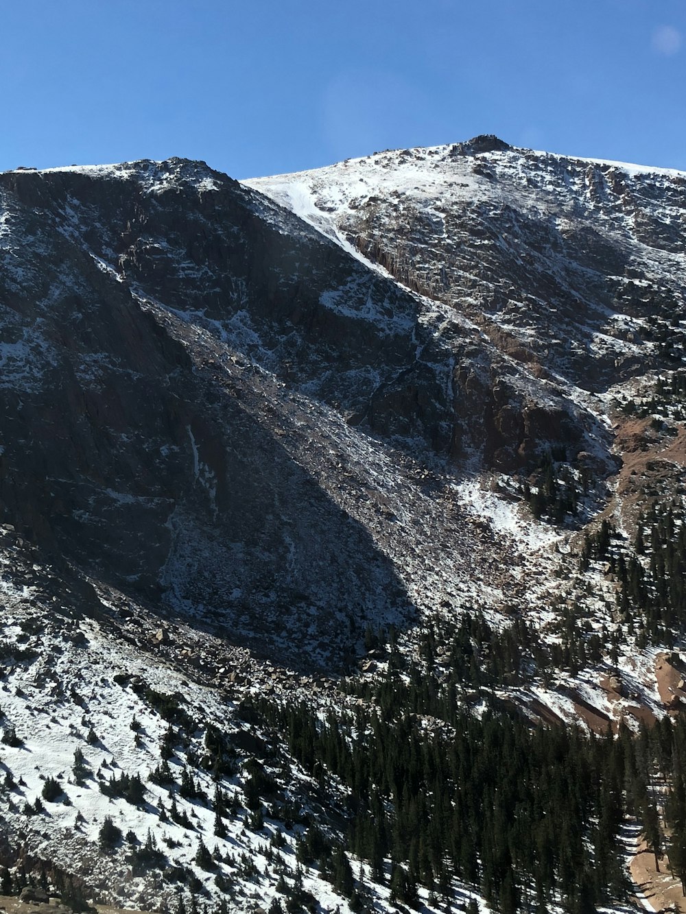 snow covered mountain during daytime