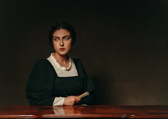 Photo of Cristina carefully coordinating an elegant corporate event setup with a warm and focused expression