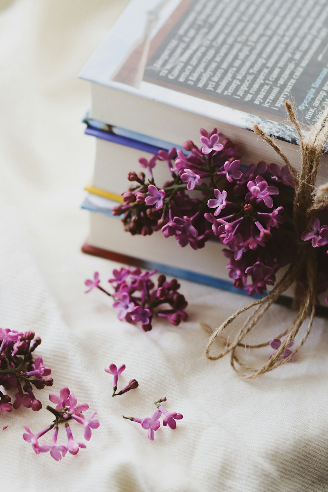 purple flowers on white textile