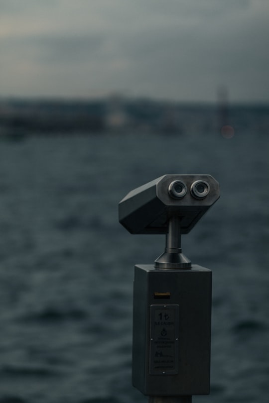 black and silver telescope during daytime in Bosporus Turkey