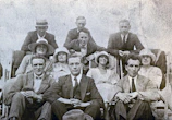 Historic group portrait of the Enon Valley community society members from the 1920s.