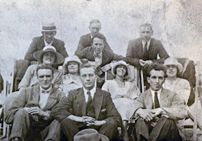 Historic group portrait of the Enon Valley community society members from the 1920s.