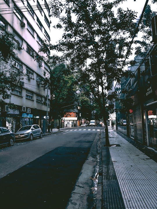 cars parked on side of the road in Recoleta Argentina