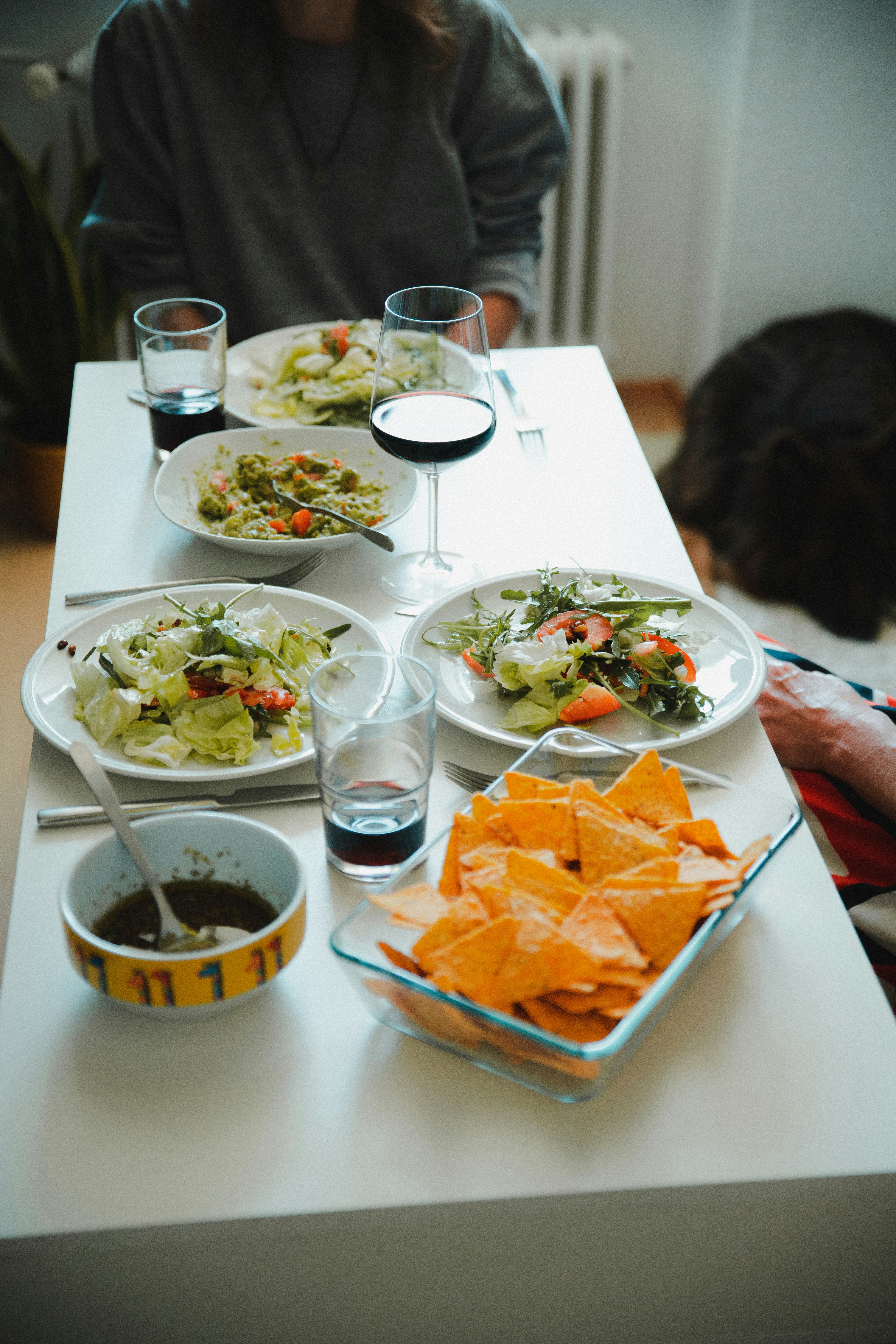 Image of a balanced meal plan with exercise and relaxation activities.