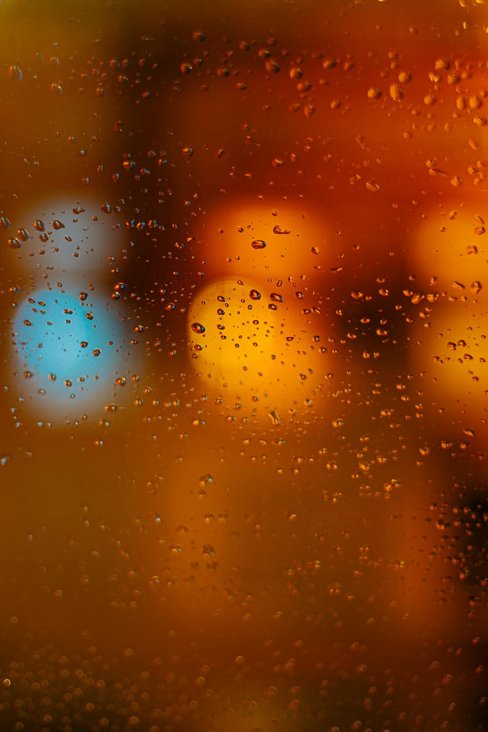 water droplets on glass window