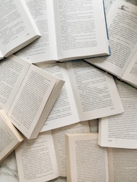 white printer paper on white table