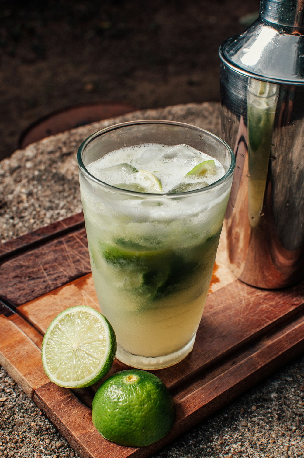 clear drinking glass with lemon juice