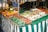 A close-up of fresh food products displayed on a market stall.