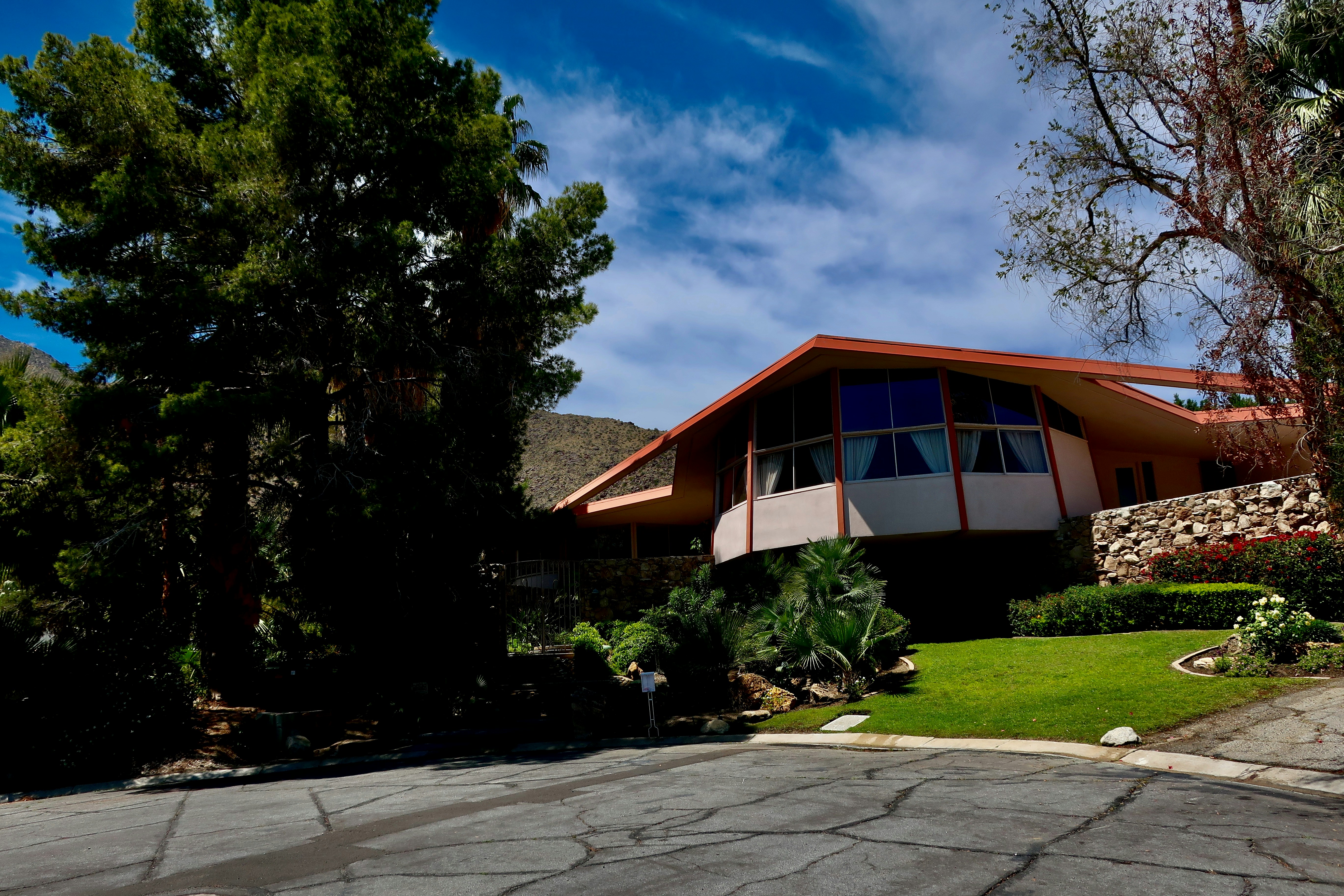 Beautiful completed modern home with landscaping and final touches