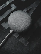 black and gray round textile
