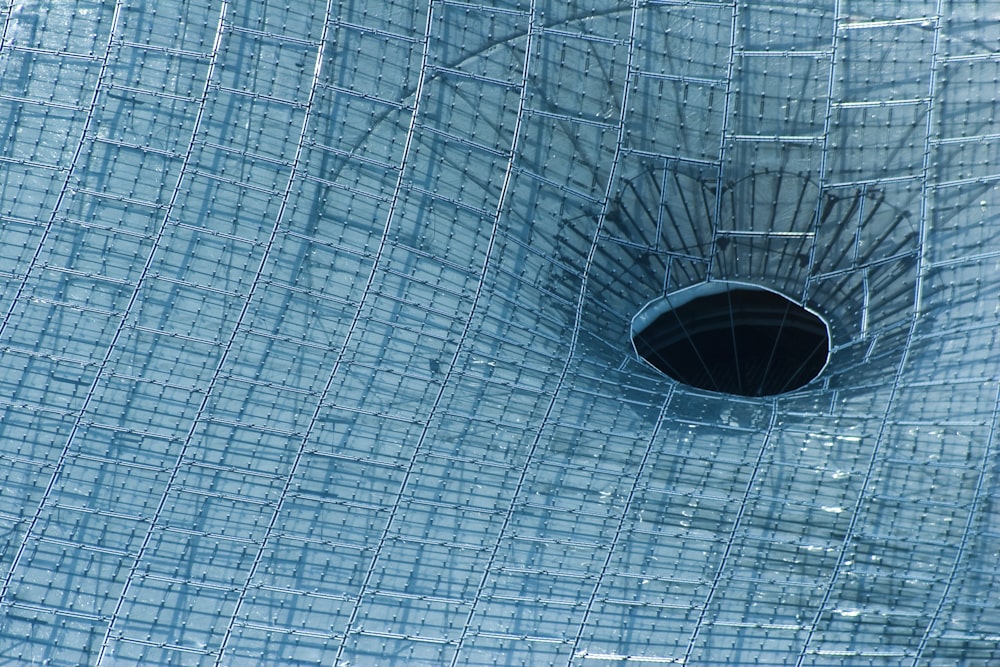 black and white round ceiling