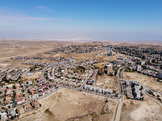 aerial view of city during daytime in Arad Israel