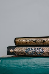 black and gold floral tube