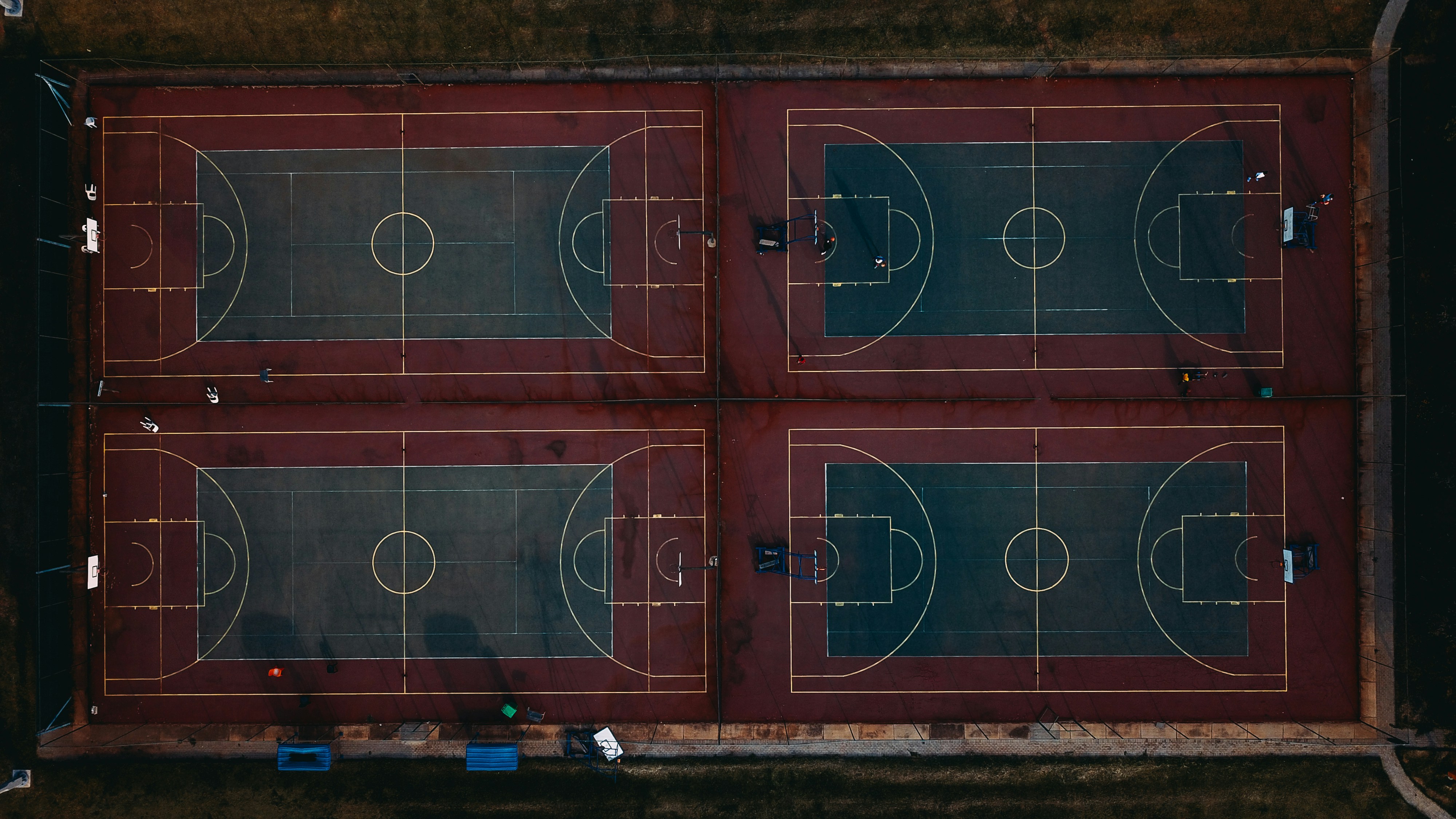 Red and Green Tennis court