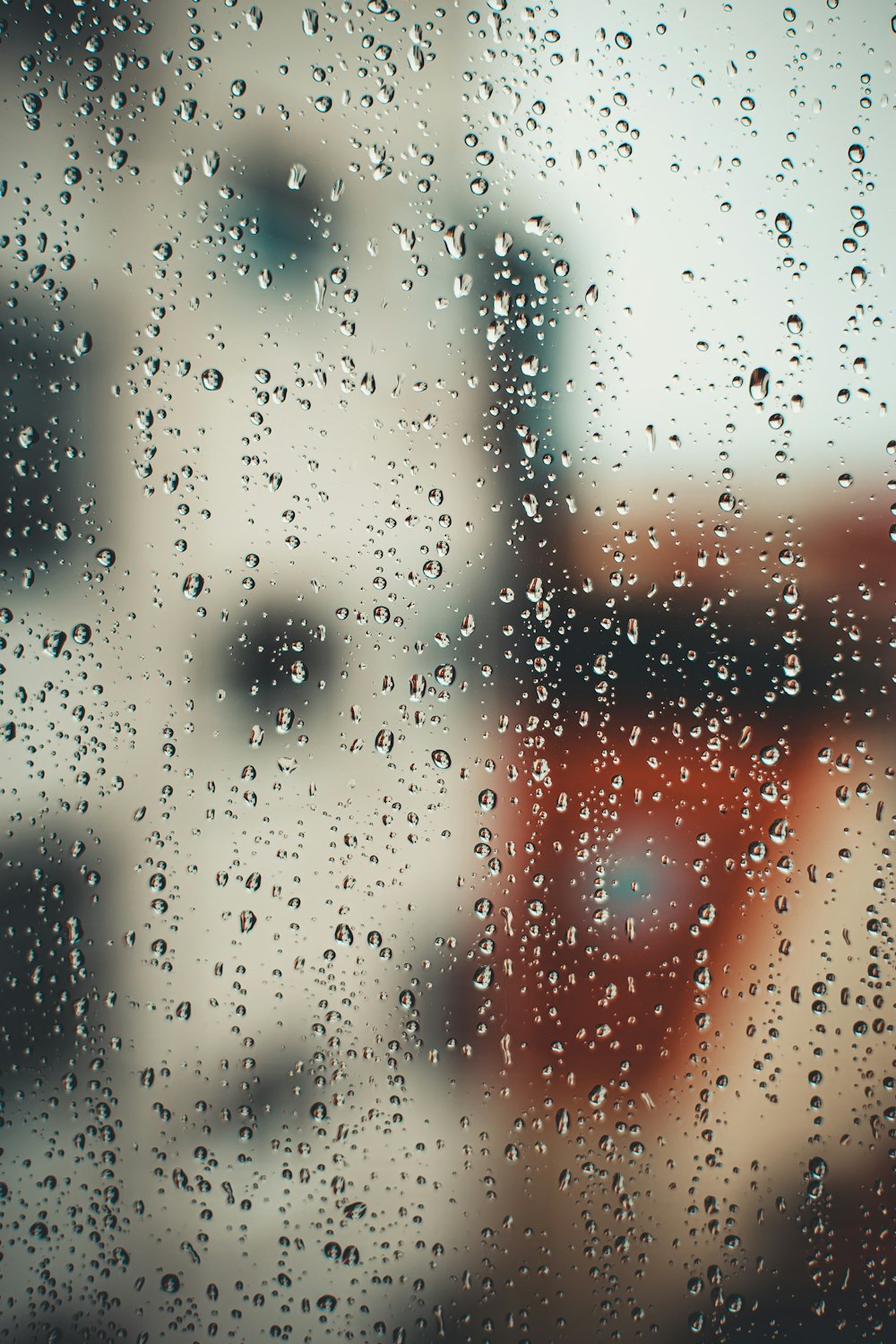 water droplets on glass window