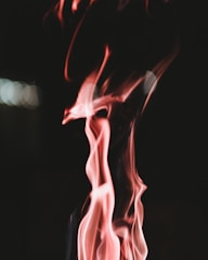 Close-up of swirling solar flares against dark space.