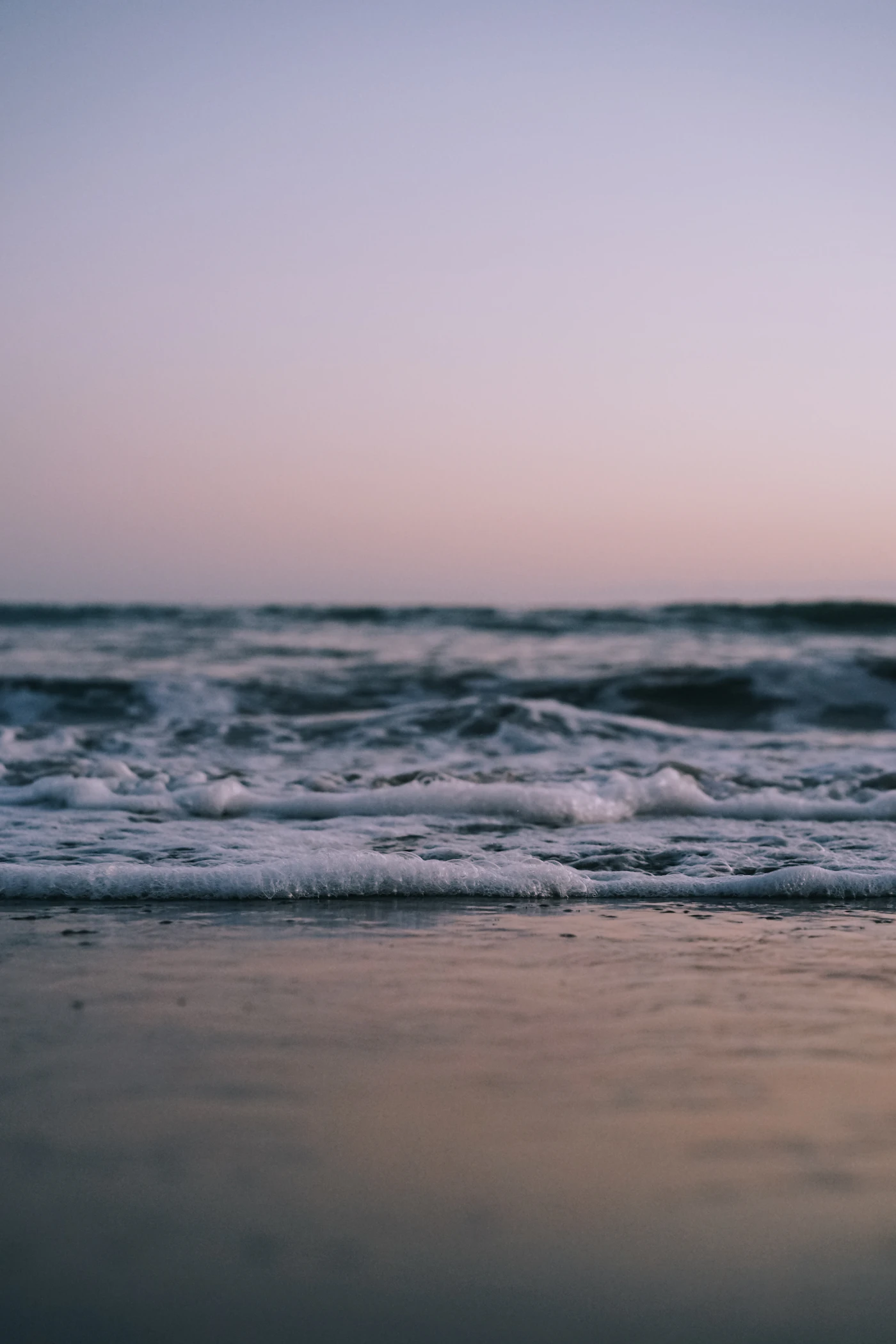 Ocean waves crashing on shore