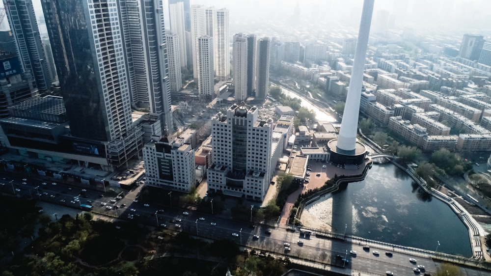 aerial view of city buildings during daytime