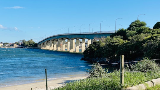 gray concrete bridge over blue sea under blue sky during daytime in Cook Park Australia