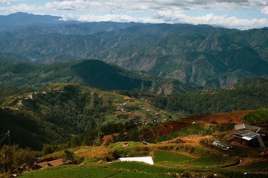 green and brown mountains under white sky during daytime in Benguet Philippines