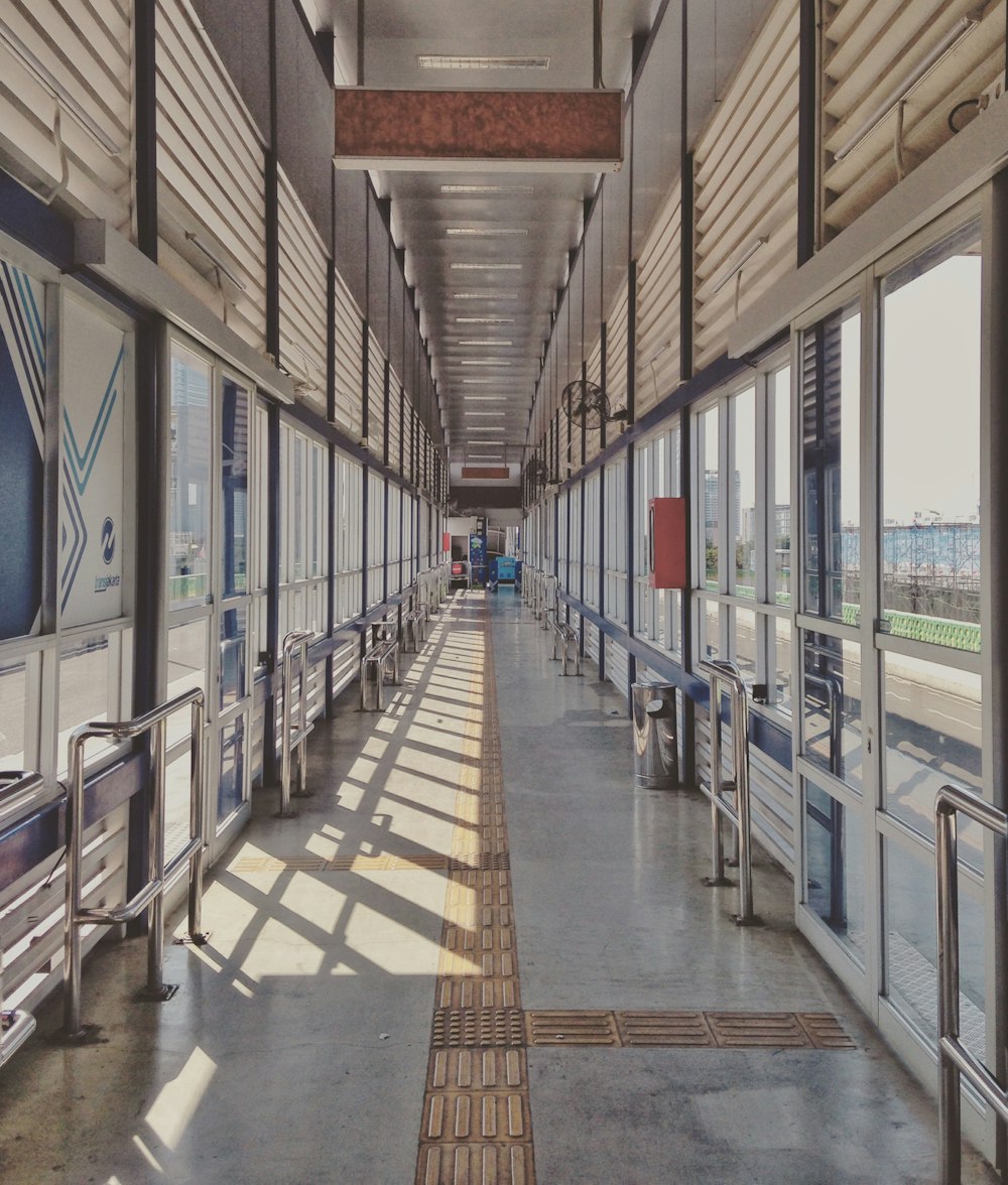 blue and white train during daytime