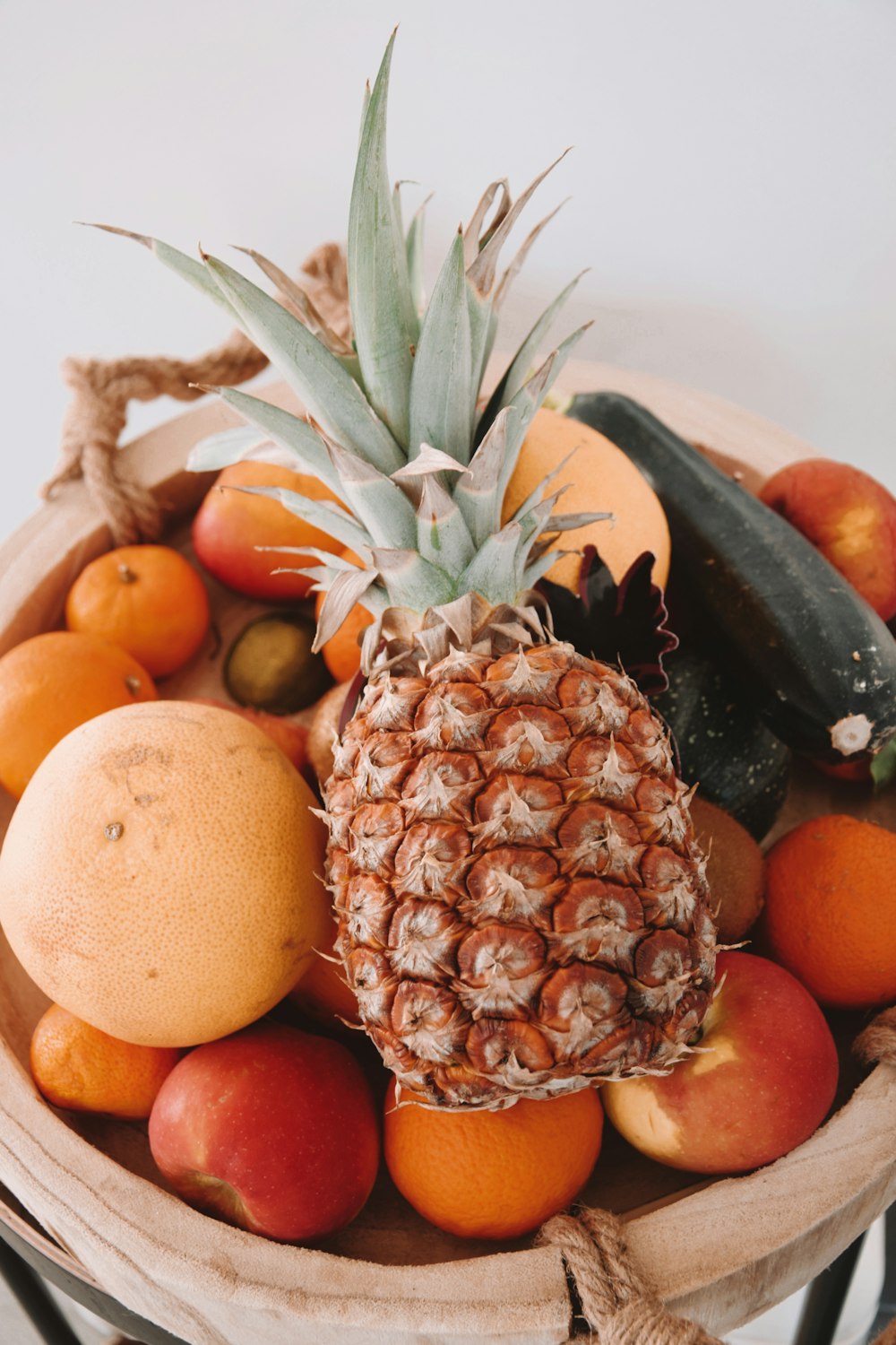 orange fruits on brown wooden table