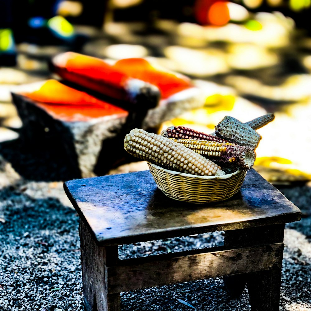 brown woven basket on brown wooden table