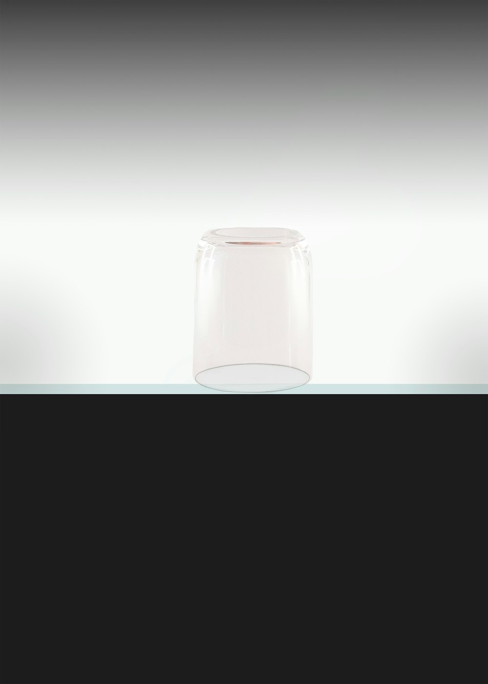 clear glass jar with white background
