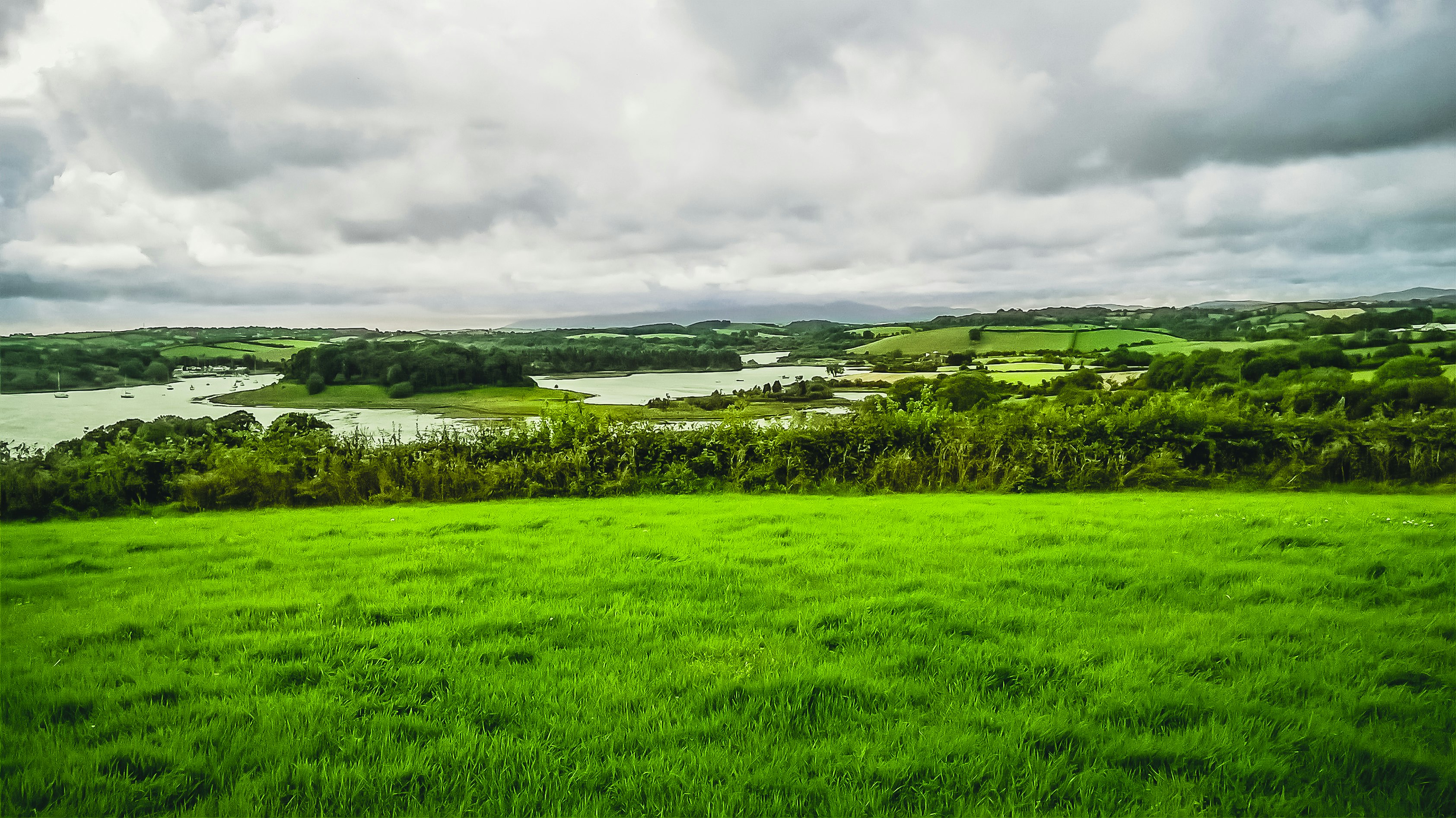 Looking out over Strangford Lough toward the Mourne Mountains to the south on a late summer's afternoon (taken 2015).