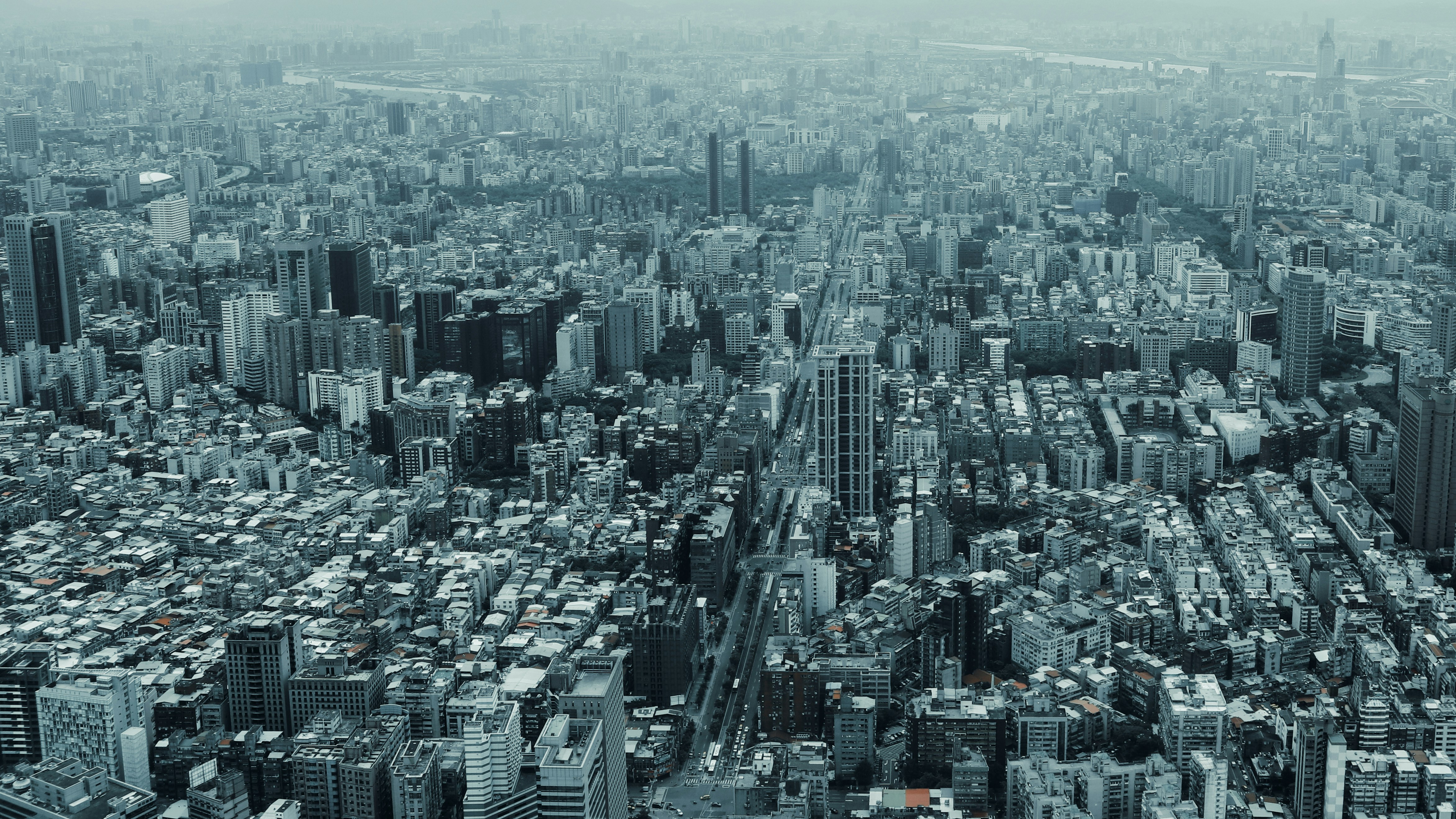 Veduta aerea degli edifici della città durante il giorno