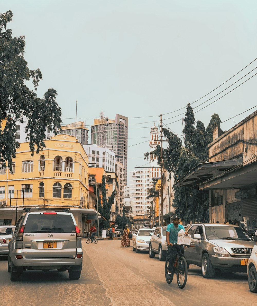 cars parked on side of the road during daytime