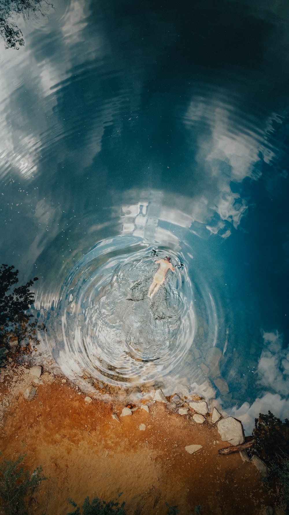 water splash on brown sand