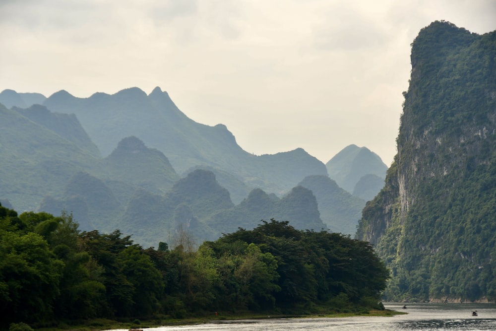 green trees near mountain during daytime