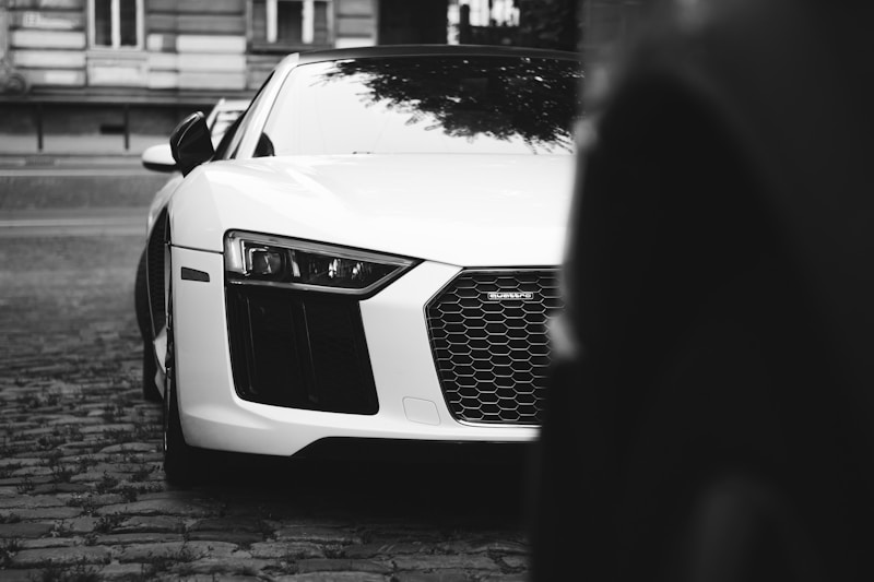 Snow-covered luxury car