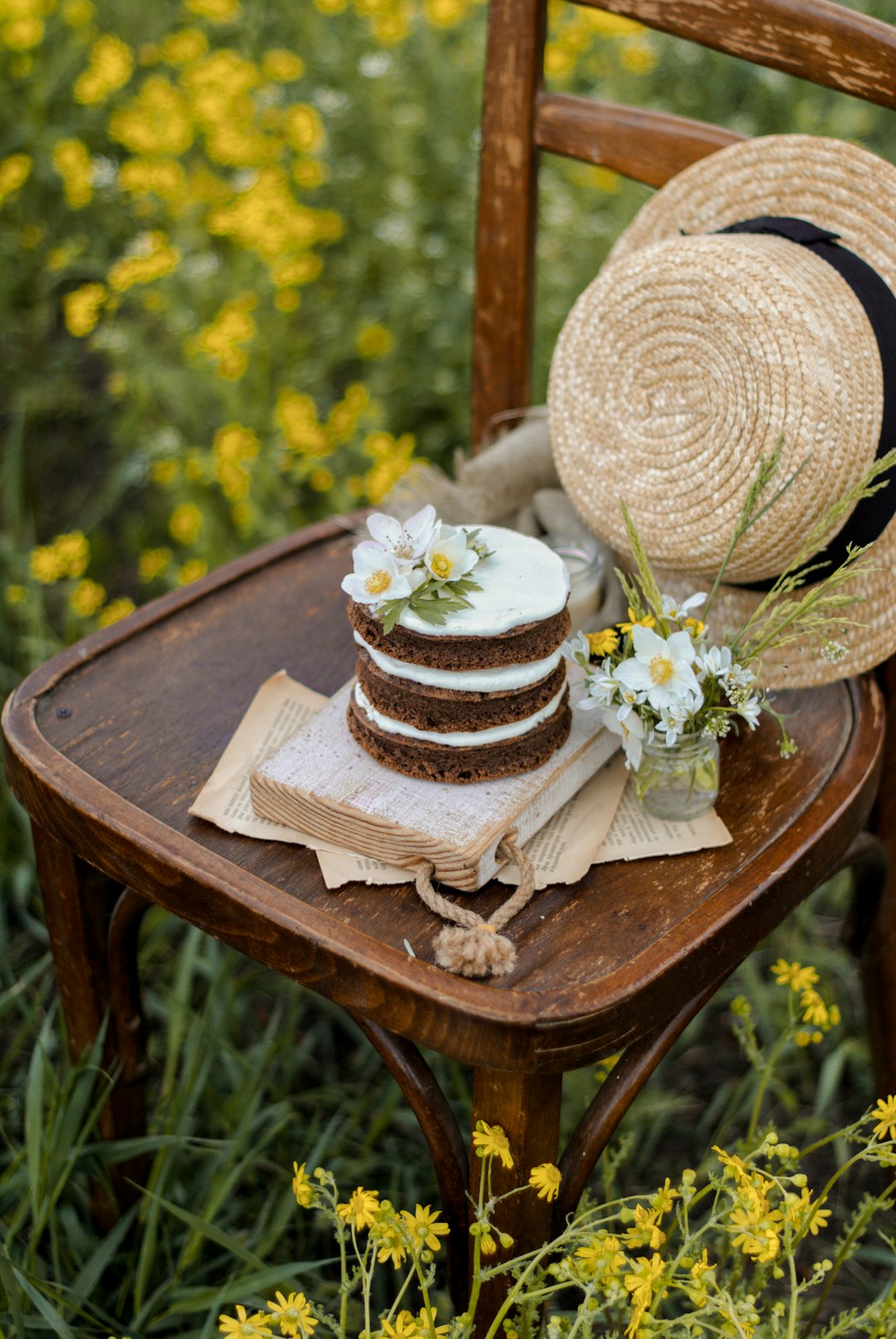 brown woven hat on brown wooden table