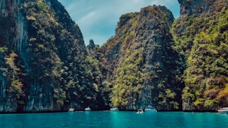 green and brown mountain beside body of water during daytime