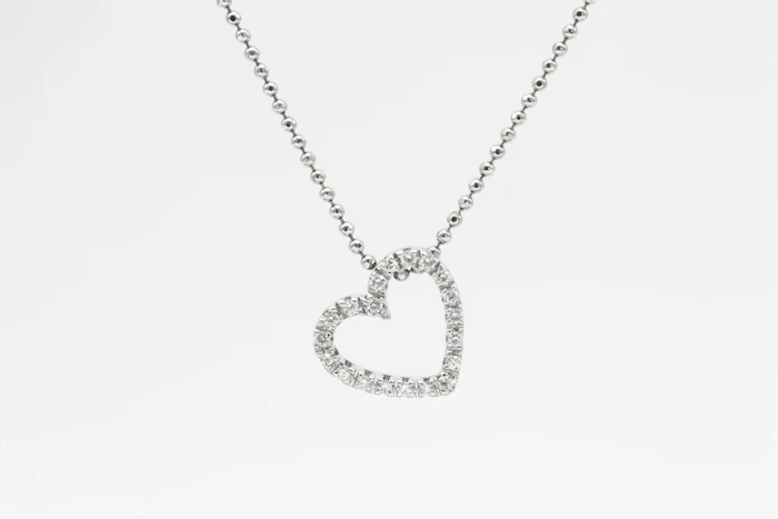 Collana cuore punto luce