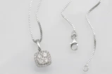 silver necklace with heart pendant