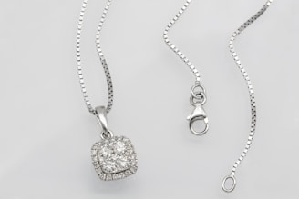 silver necklace with heart pendant