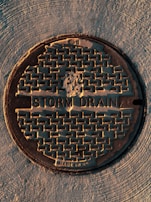black and brown round metal
