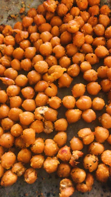 Close-up of spicy, tangy chana jor garam with visible seasoning.