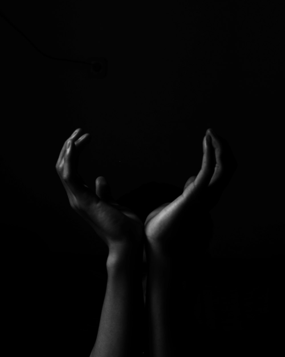 grayscale photo of persons feet