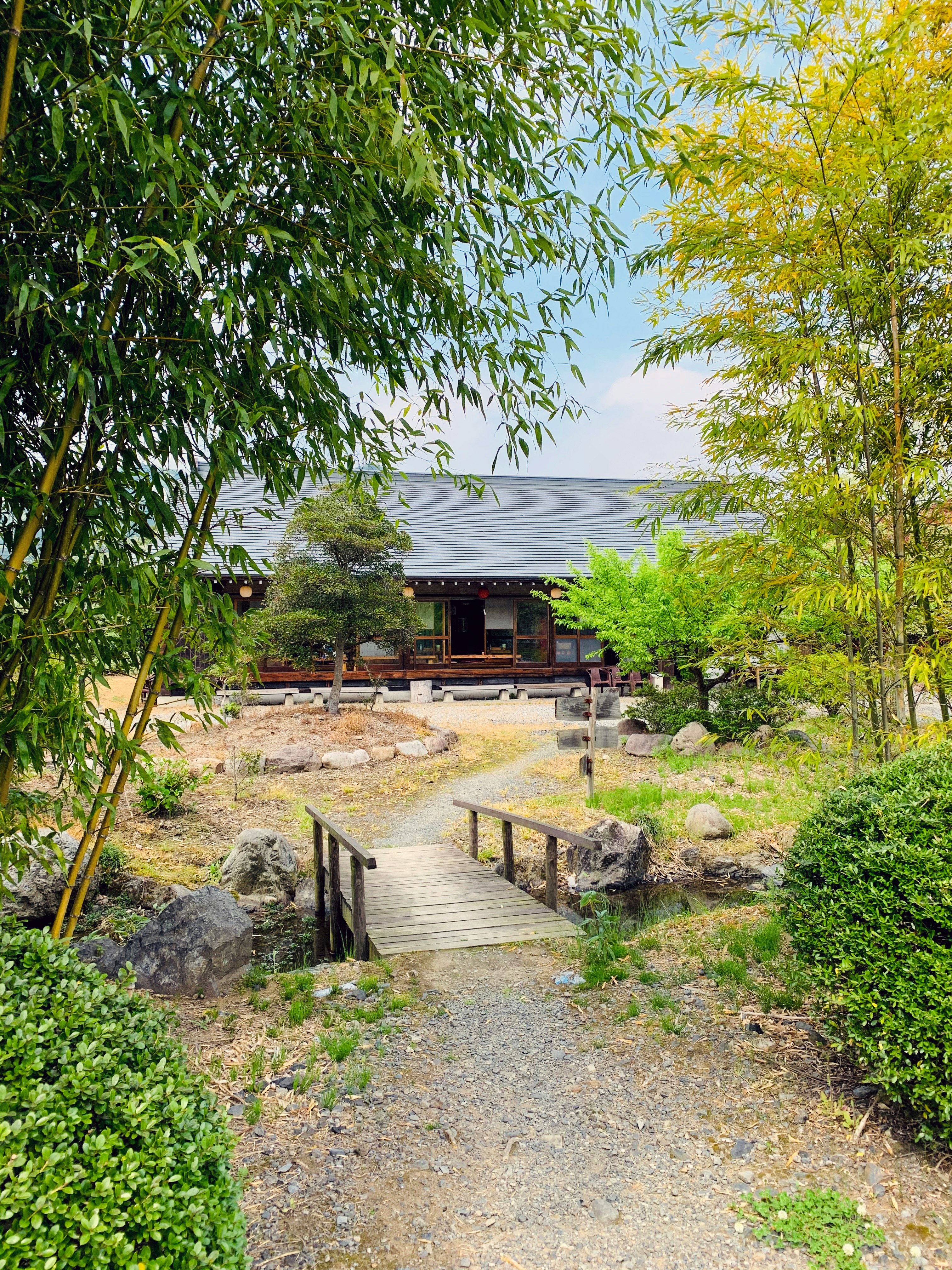 brown wooden house near green trees during daytime