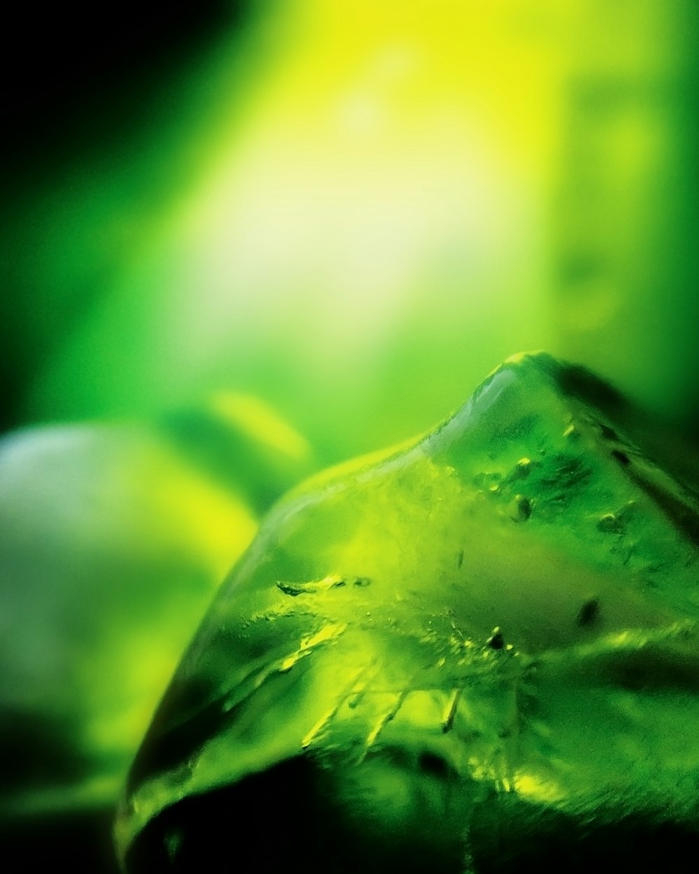 water drop on green leaf