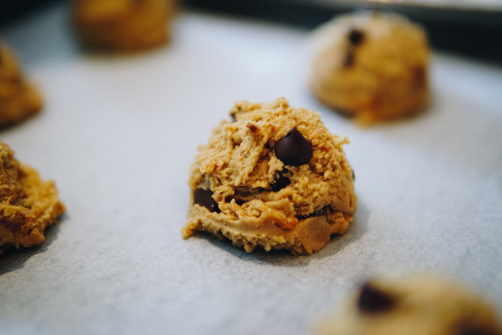 brown cookies on white textile