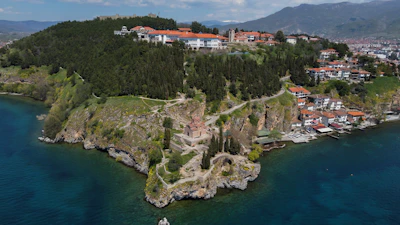 aerial view of houses on mountain North Macedonia