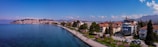 Panoramic view of the Loutraki promenade.