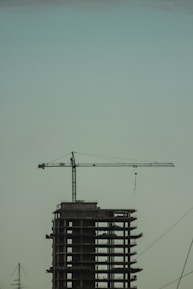 black crane under blue sky during daytime