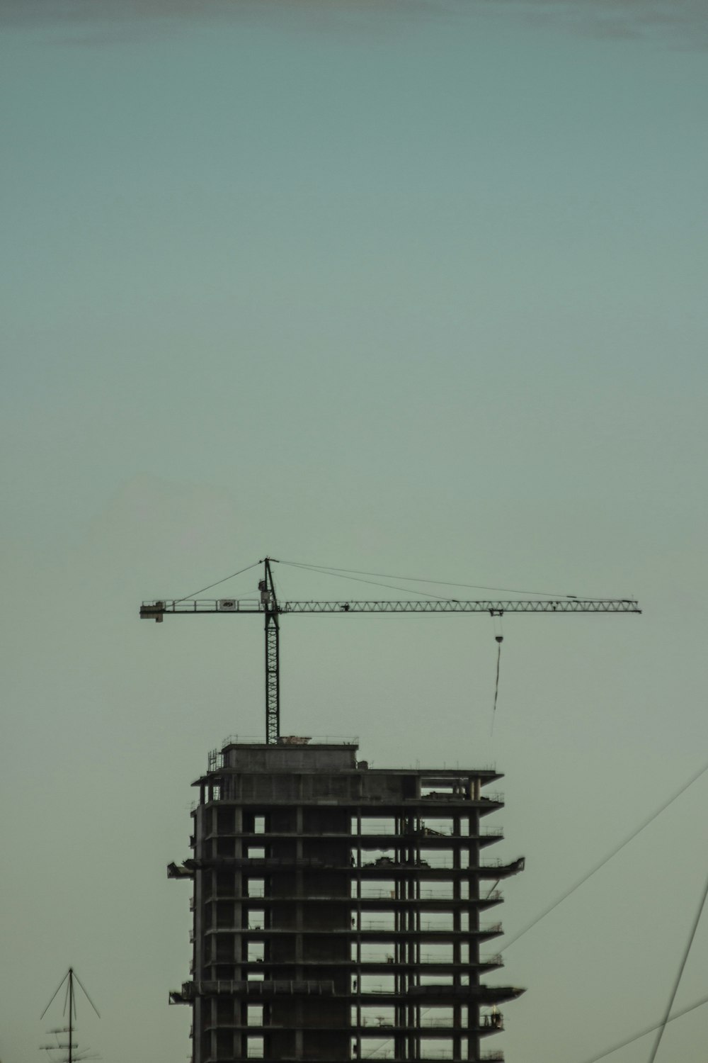 black crane under blue sky during daytime
